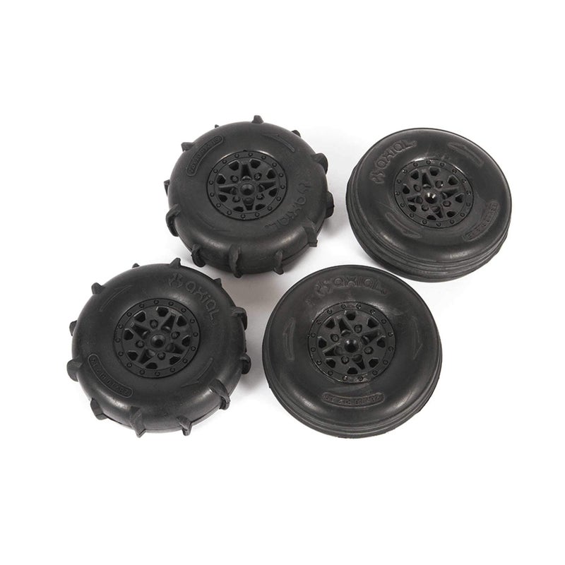 Axial ST28 Front Razor, Rear Paddle Tire and Wheel Set: Yeti Jr, AXI41000 - Image 1